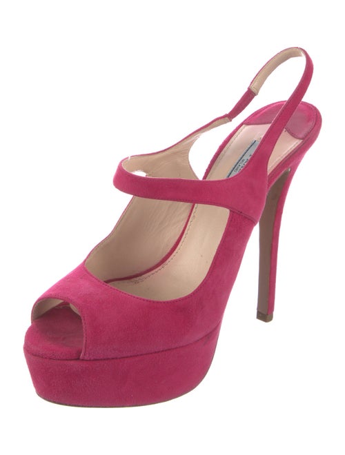 Prada Suede Slingback Pumps