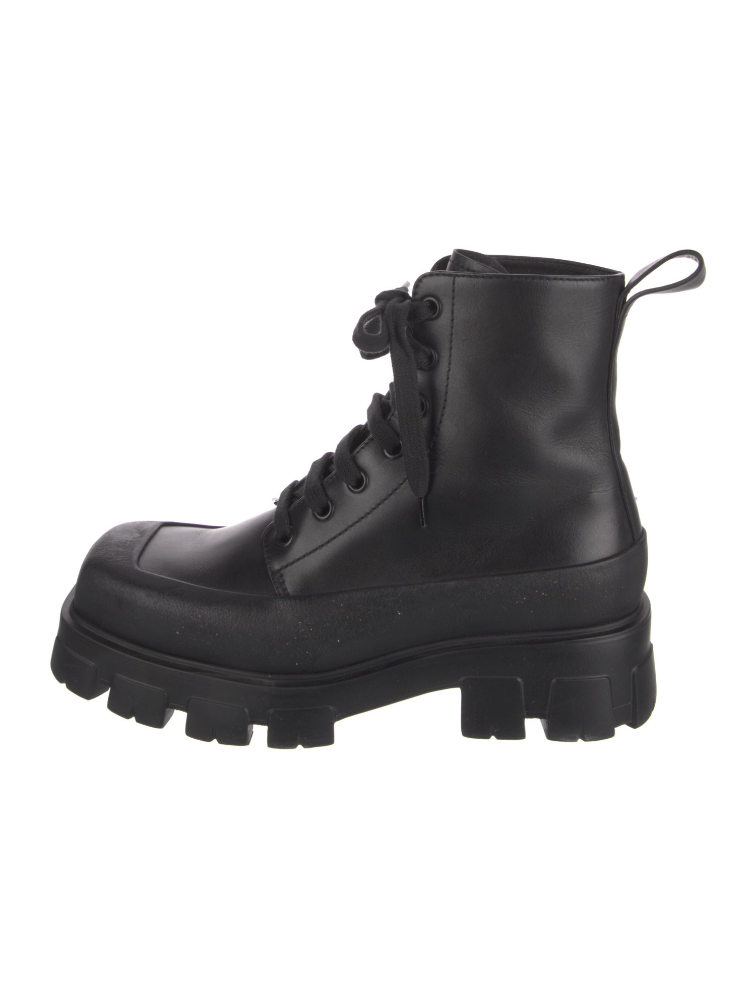 Prada Leather Combat Boots
