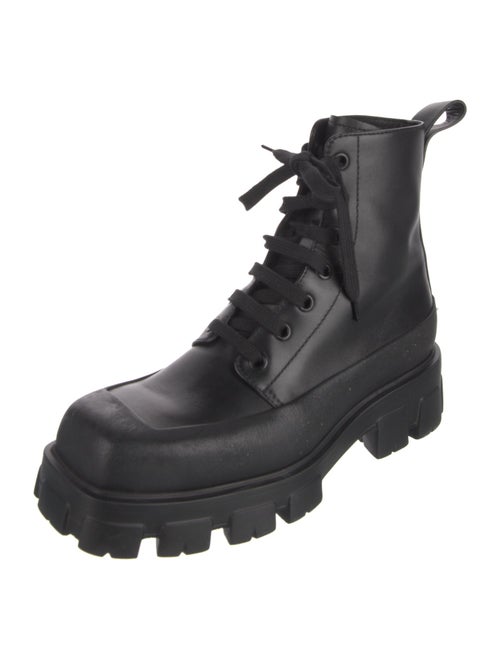 Prada Leather Combat Boots