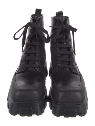 Prada Leather Combat Boots
