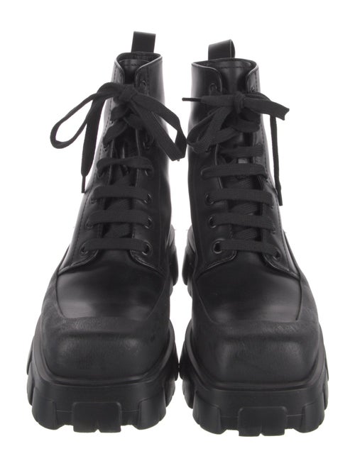 Prada Leather Combat Boots