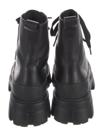 Prada Leather Combat Boots