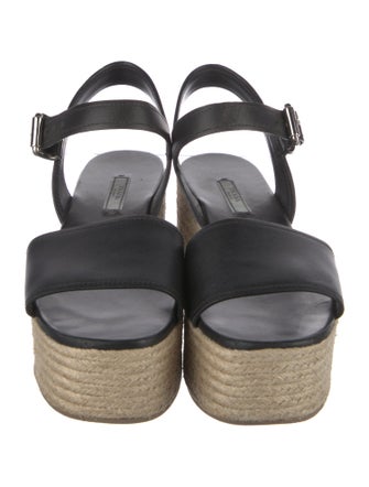 Prada Leather Espadrilles