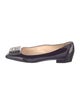 Prada Patent Leather Crystal Embellishments Ballet Flats