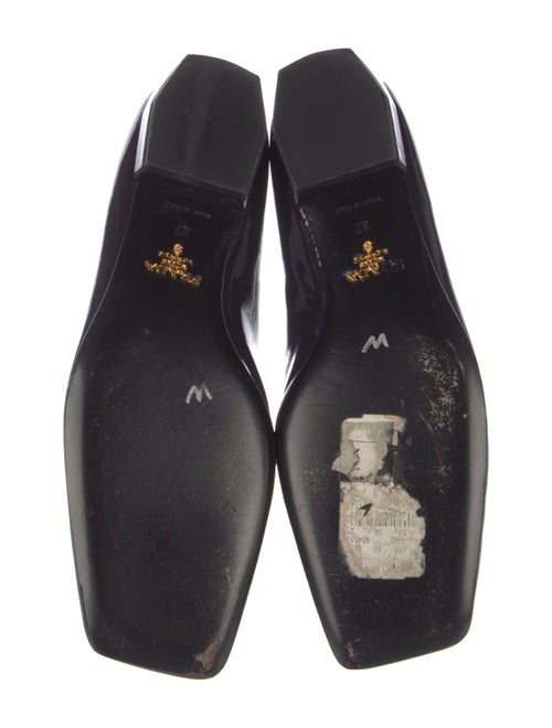 Prada Patent Leather Crystal Embellishments Ballet Flats