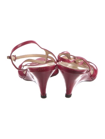 Prada Patent Leather Slingback Sandals