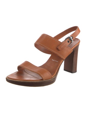 Prada Leather Slingback Sandals