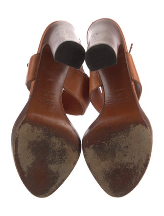 Prada Leather Slingback Sandals