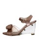 Prada Satin Ruffle Embellishment Sandals