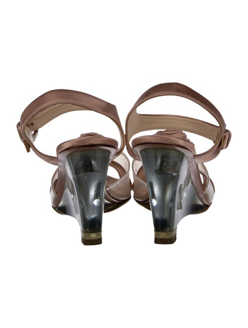 Prada Satin Ruffle Embellishment Sandals