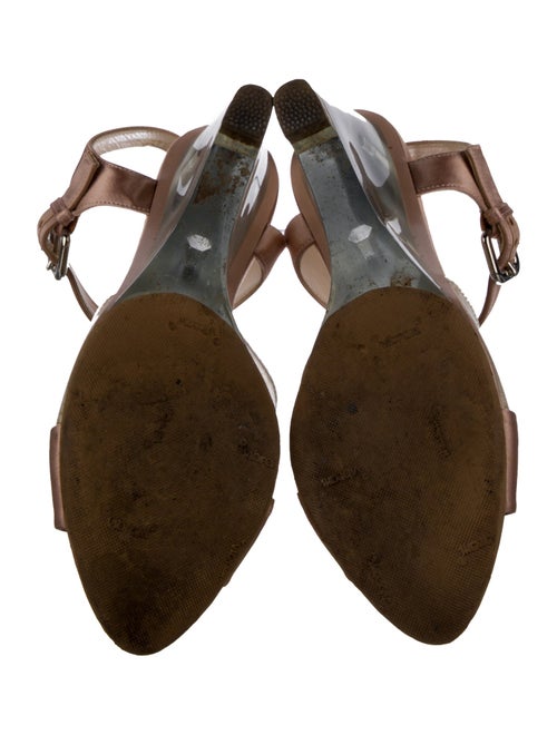 Prada Satin Ruffle Embellishment Sandals