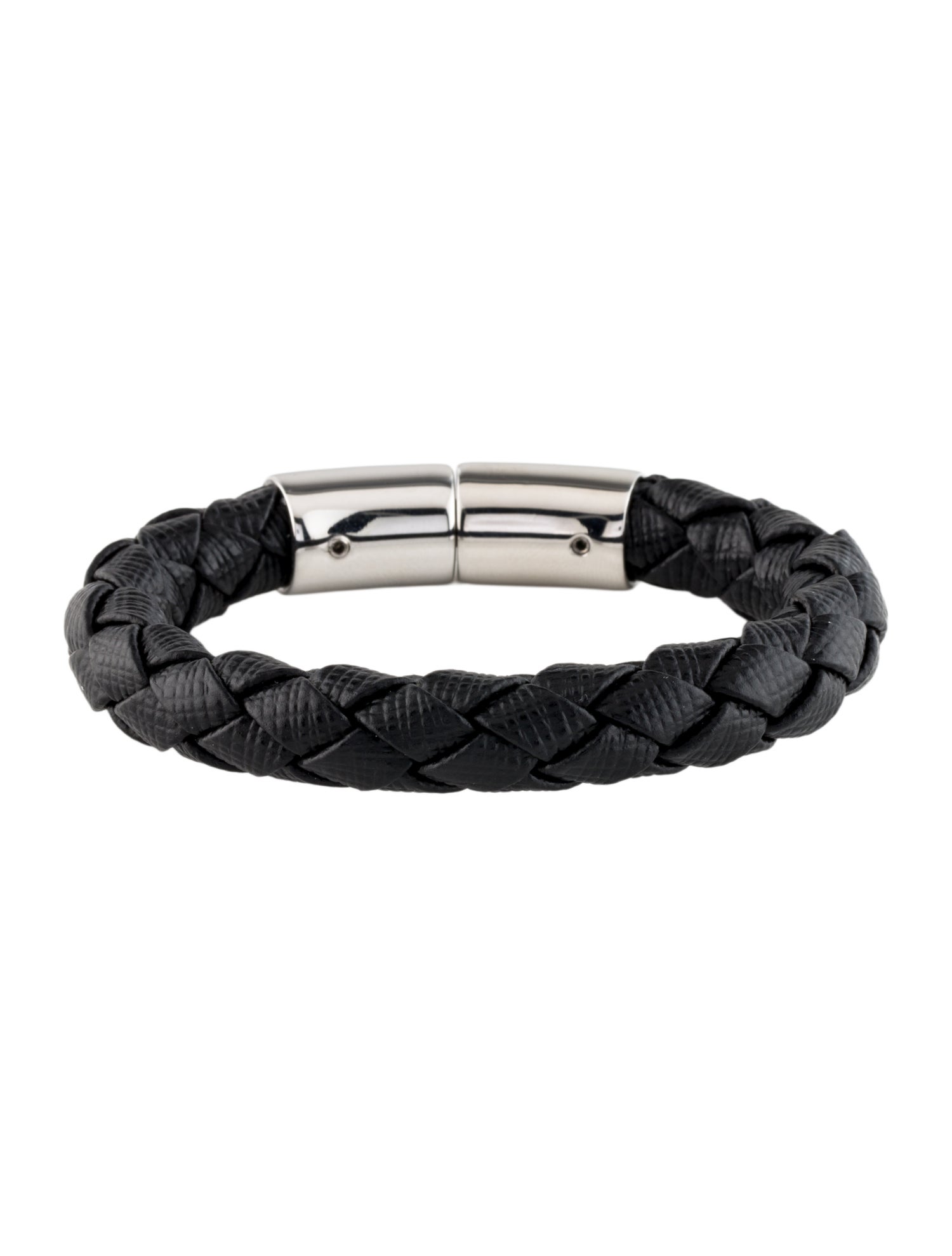 Prada Woven Saffiano Leather Bracelet
