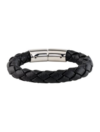 Prada Woven Saffiano Leather Bracelet