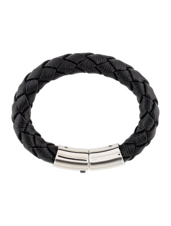 Prada Woven Saffiano Leather Bracelet