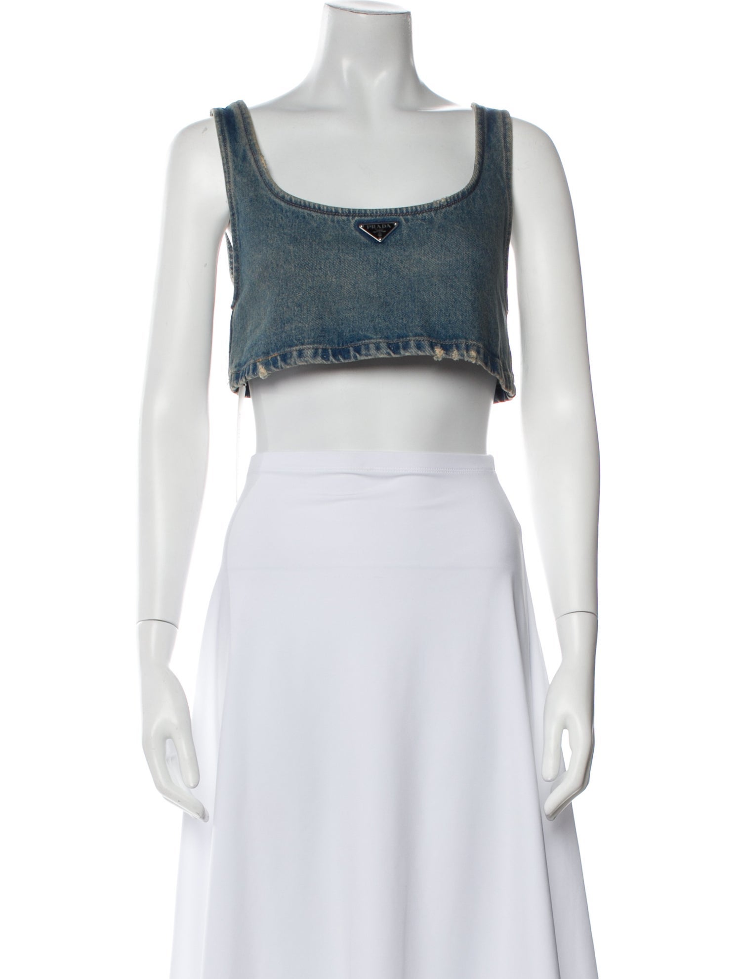 Prada 2023 Square Neckline Crop Top