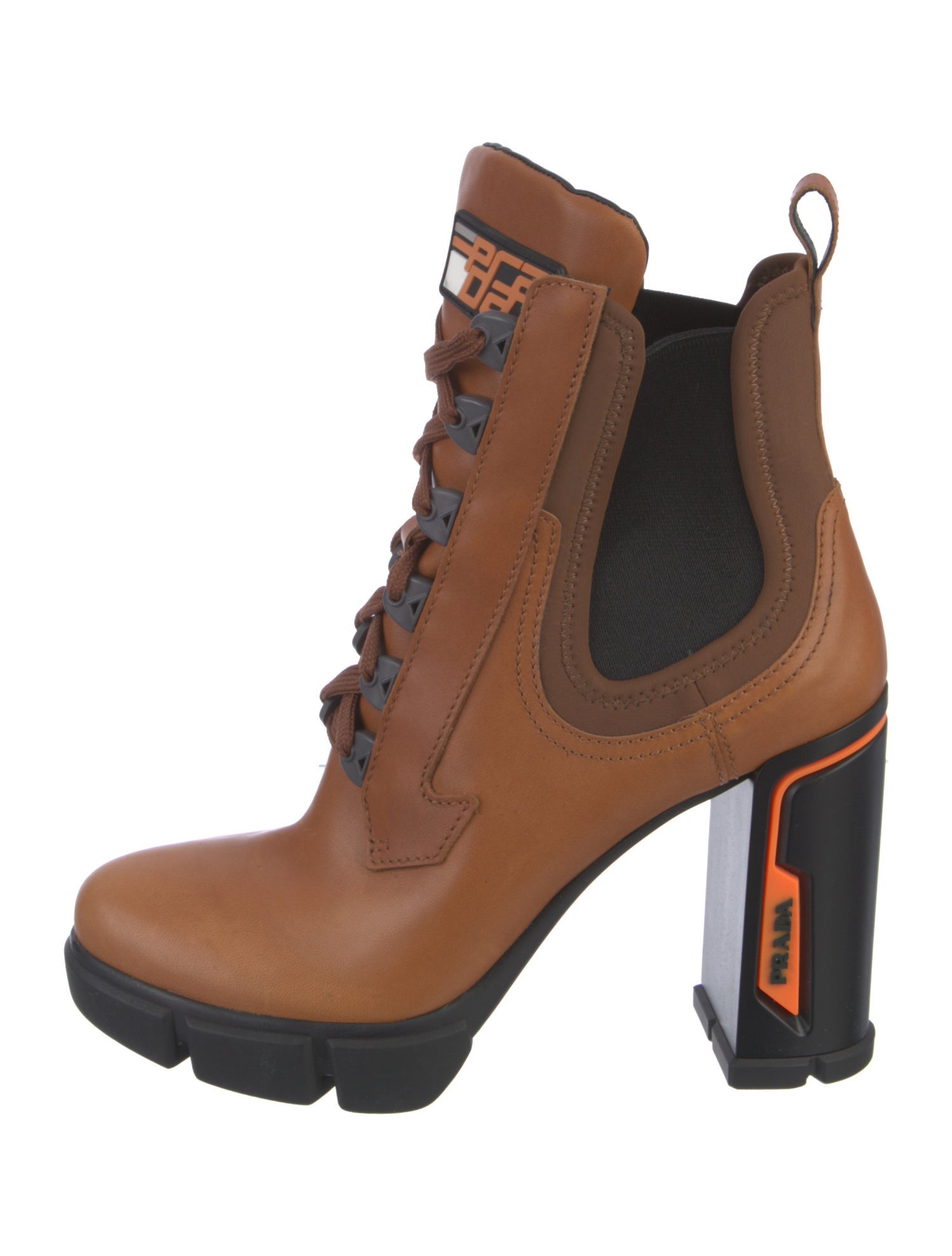 Prada Leather Lace-Up Boots