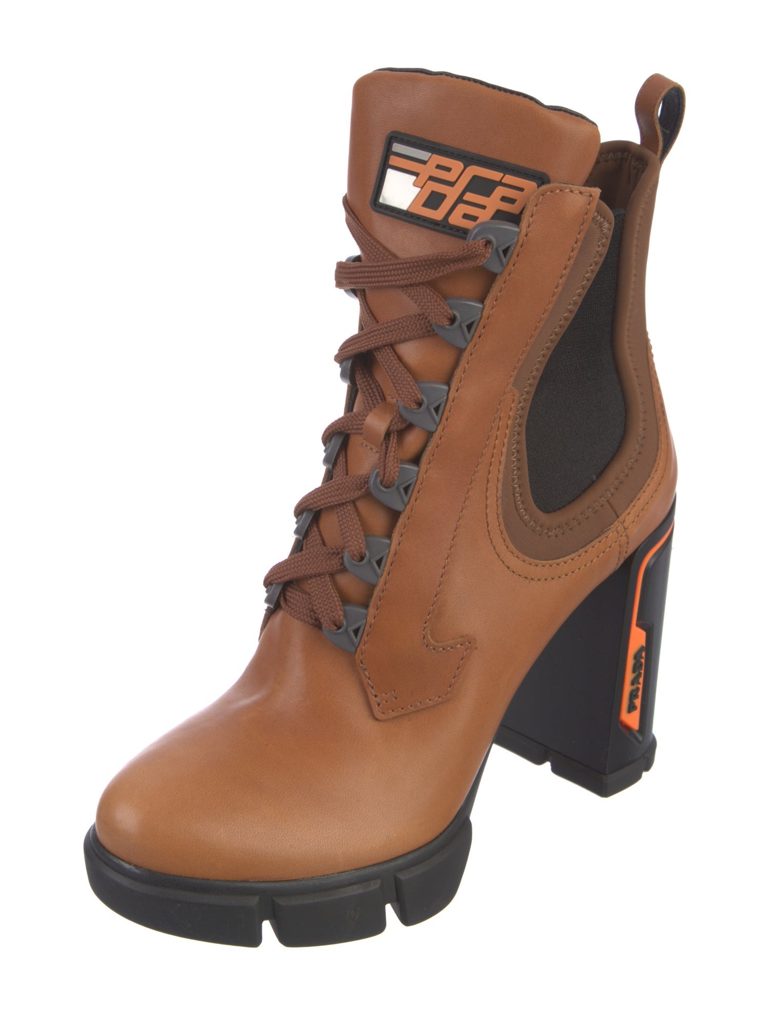 Prada Leather Lace-Up Boots