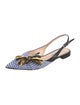 Prada Printed Bow Accents Slingback Pumps