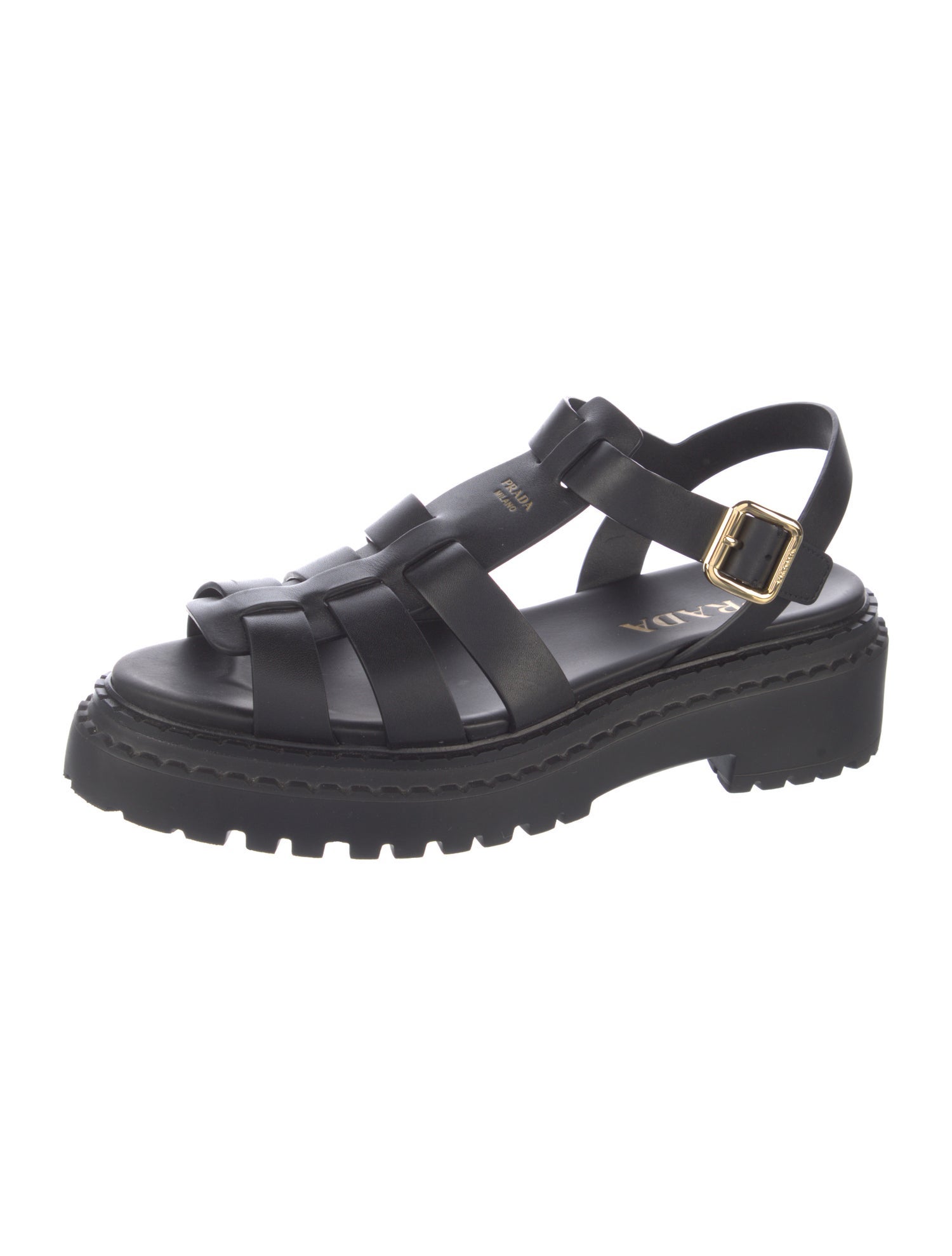 Prada Rubber Slingback Sandals