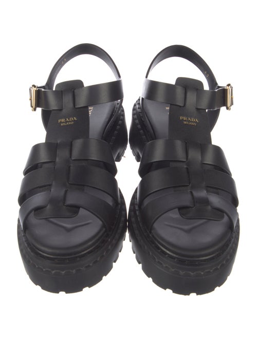 Prada Rubber Slingback Sandals