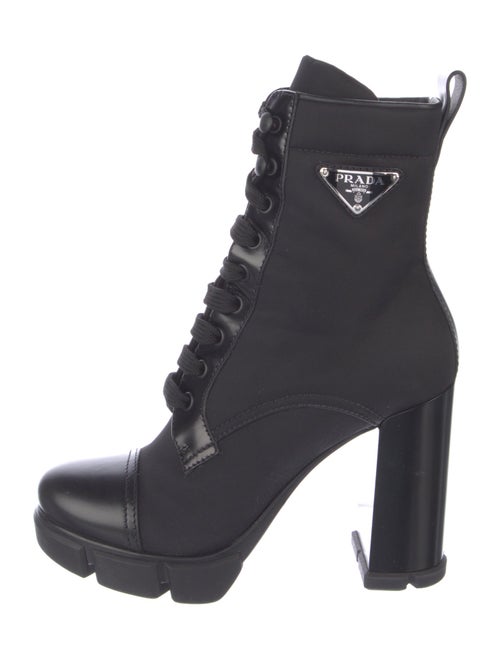Prada Nylon Lace-Up Boots