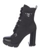 Prada Nylon Lace-Up Boots