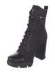 Prada Nylon Lace-Up Boots