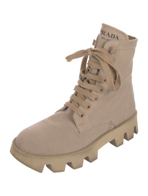Prada Canvas Combat Boots