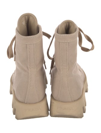 Prada Canvas Combat Boots