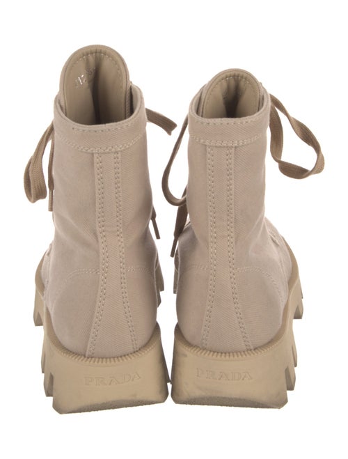 Prada Canvas Combat Boots