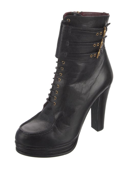 Prada Leather Lace-Up Boots