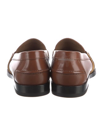 Prada Leather Colorblock Pattern Dress Loafers