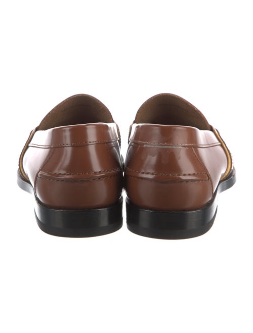 Prada Leather Colorblock Pattern Dress Loafers