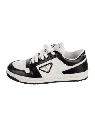 Prada Leather Colorblock Pattern Sneakers