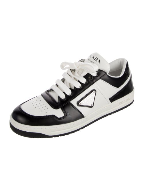 Prada Leather Colorblock Pattern Sneakers