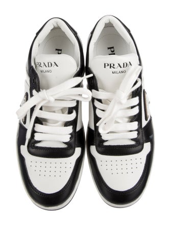 Prada Leather Colorblock Pattern Sneakers