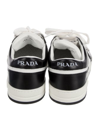 Prada Leather Colorblock Pattern Sneakers