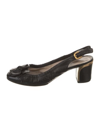 Prada Leather Slingback Pumps