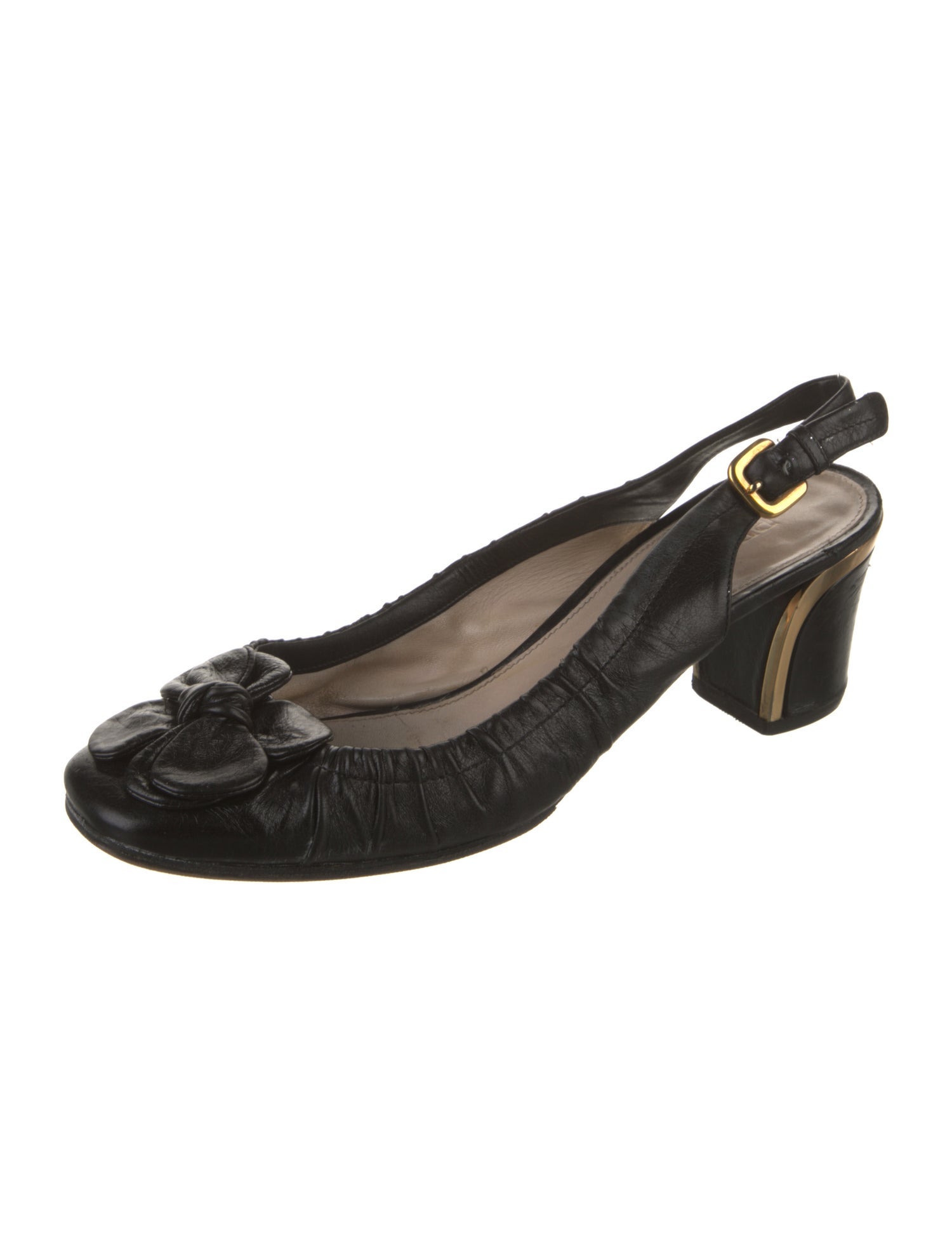 Prada Leather Slingback Pumps