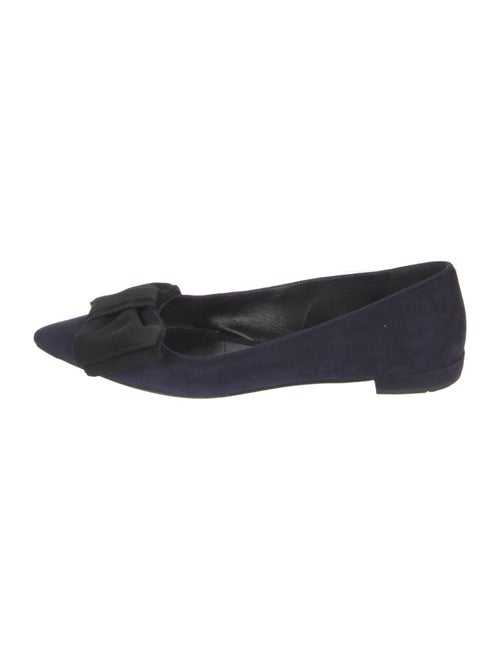 Prada Suede Bow Accents Flats