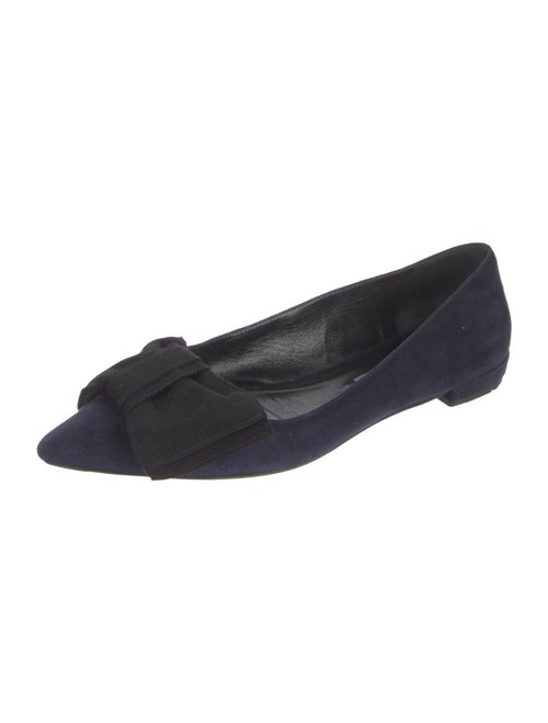 Prada Suede Bow Accents Flats
