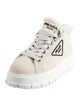 Prada Suede Fur Trim Sneakers