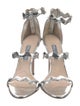 Prada Patent Leather Scalloped Accent Sandals