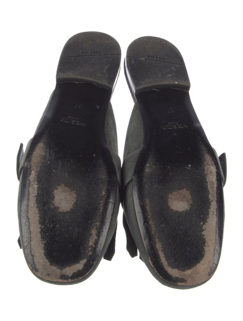 Prada Suede Fringe Trim Accent Mules