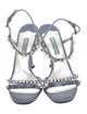 Prada Satin Crystal Embellishments Sandals
