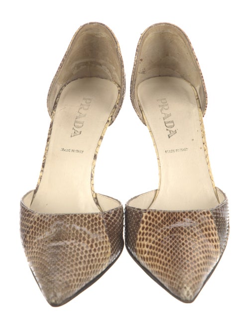 Prada Snakeskin D'Orsay Pumps