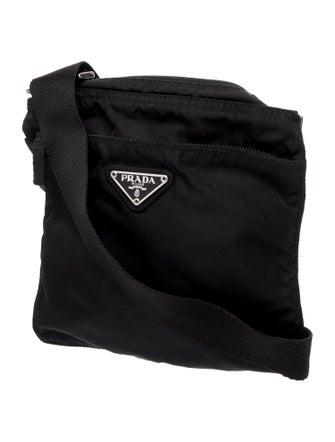 Prada Enameled Metal Triangle Top Handle Bag