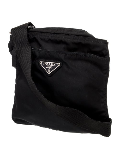 Prada Enameled Metal Triangle Top Handle Bag