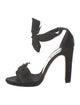 Prada Suede Bow Accents Sandals