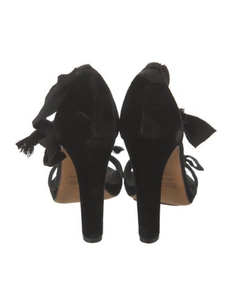 Prada Suede Bow Accents Sandals